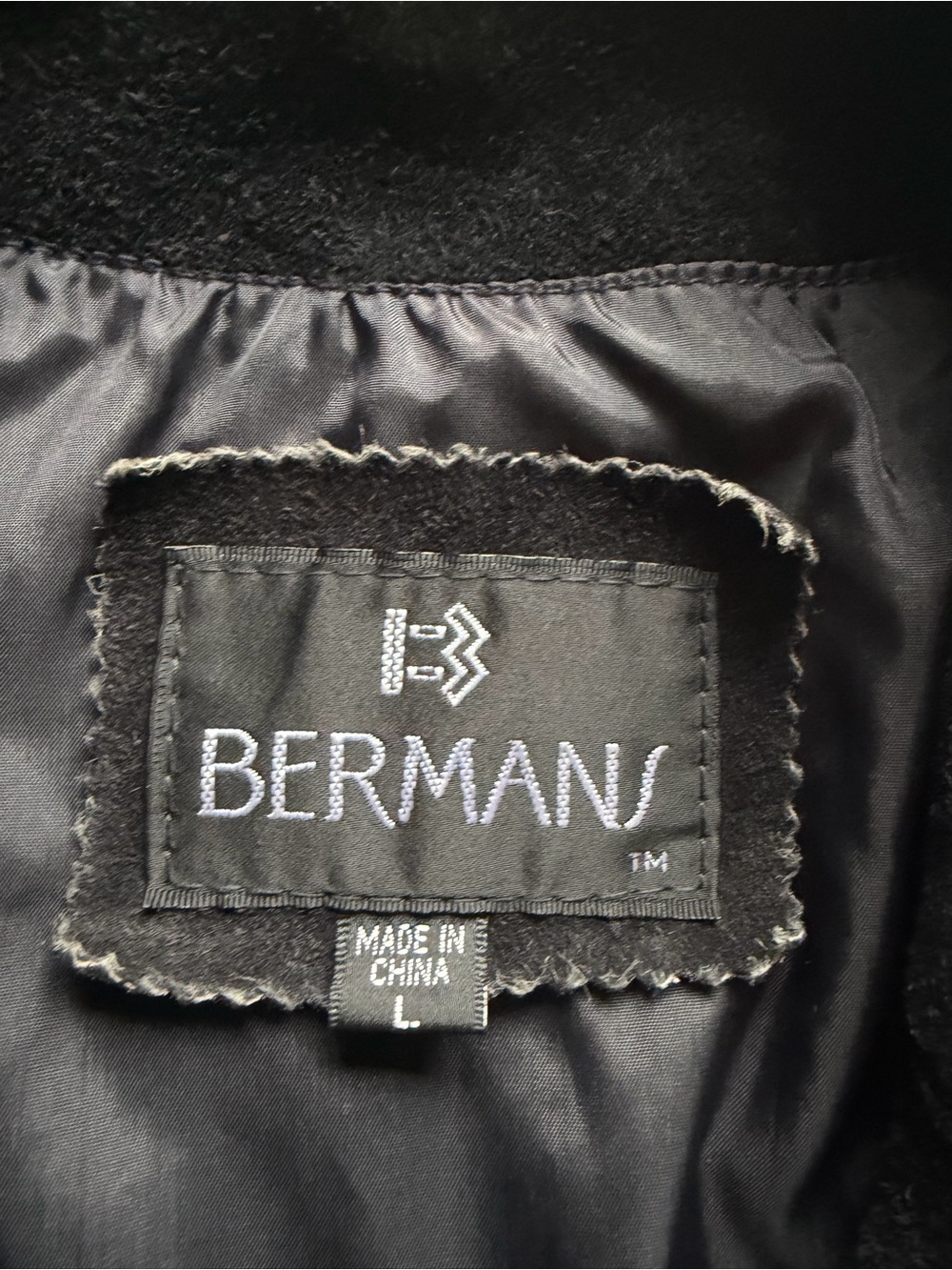 Bergmans 100% leather suede fringe black jacket large - Picture 2 of 6